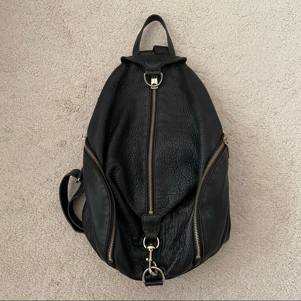 🚫SOLD🚫 REBECCA MINKOFF JULIAN LEATHER BACKPACK BLACK - Picture 3 of 8
